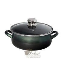 Teflon lábas üvegfedővel <br/>16 cm (1,25 literes)<br/>Platinum metálzöld Ema-Lion Bonyhád Teflon lábas üvegfedővel <br/>16 cm (1,25 literes)<br/>Platinum metálzöld Ema-Lion Bonyhád
