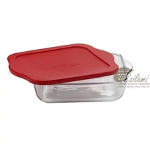 Sütőtál fedővel jénai szögletes 1 literes Borcam