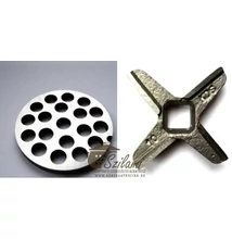 Párban 10 %-kal olcsóbb ! <br/>10-es húsdaráló tárcsa 10 mm-es lyukkal<br/> + 10-es húsdaráló kés KDS cseh