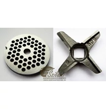 Párban 10 %-kal olcsóbb ! <br/>8-as húsdaráló tárcsa 4,5 mm-es lyukkal<br/> + 8-as húsdaráló kés KDS cseh