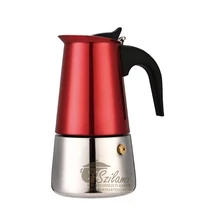 Kávéfőző 4 személyes inox Metal Red