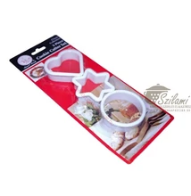 Kiszúró forma 3 db-os műanyag