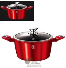 Fazék üvegfedővel márvány bevonatos 28 cm Berlinger Haus Burgundy Line