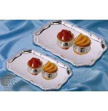 Tálca szögletes krómozott 34 cm 