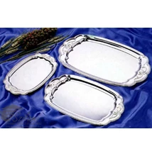 Tálca ovális krómozott 44 cm 