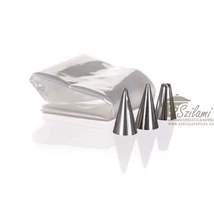 Díszítőhegy garnitúra 3 db-os<br/> + 12 db eldobható habzsák Banquet-Europe