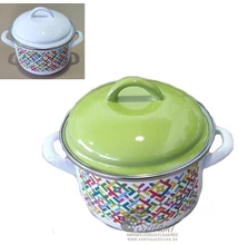 Zománcozott fazék fedővel 16 cm (2 literes) <br/>Rombusz Ema-Lion Bonyhád