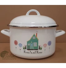 Zománcozott fazék fedővel 20 cm (3,25 literes) <br/>Sweet Home Ema-Lion Bonyhád