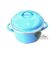Zománcozott fazék fedővel 24 cm (5,5 literes) <br/>Türkiz Ema-Lion Bonyhád