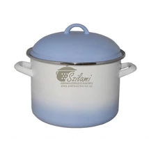 Zománcozott fazék fedővel 24 cm (7,5 literes)<br/> Kék árnyalatú Ema-Lion Bonyhád