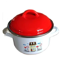 Zománcozott fazék piros fedővel 24 cm (5,5 literes) <br/>Sweet Home Ema-Lion Bonyhád