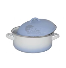Zománcozott lábas fedővel 26 cm (5,75 literes)<br/> Kék árnyalatú Ema-Lion Bonyhád Zománcozott lábas fedővel 26 cm (5,75 literes)<br/> Kék árnyalatú Ema-Lion Bonyhád
