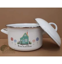 Zománcozott magas fazék fedővel 24 cm (7,5 literes) <br/>Sweet Home Ema-Lion Bonyhád