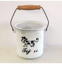 Tejeskanna zománcozott 2 liter<br/> Ema-Lion Bonyhád