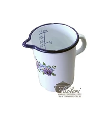 Zománcozott mércés tejforraló<br/> kiöntővel 10 cm (1 liter) <br/>Ema-Lion Bonyhád