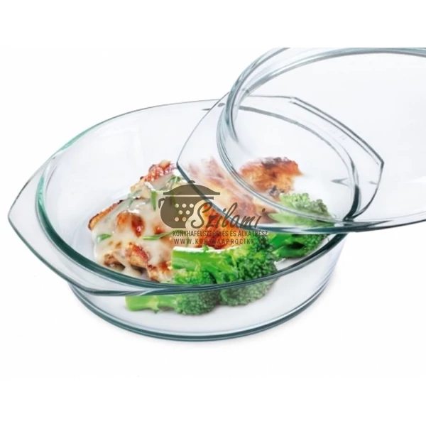 Sütőtál fedővel jénai kerek 18 cm Simax