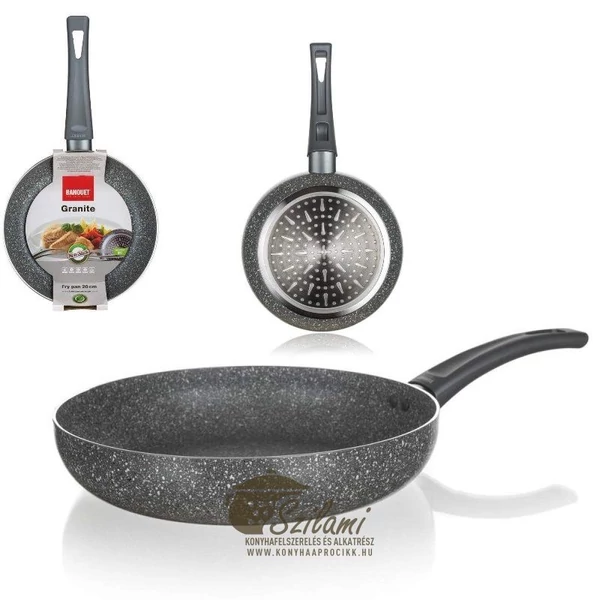 Szeletsütő nyeles márvány bevonatos 28 cm indukciós Banquet-Europe Granite