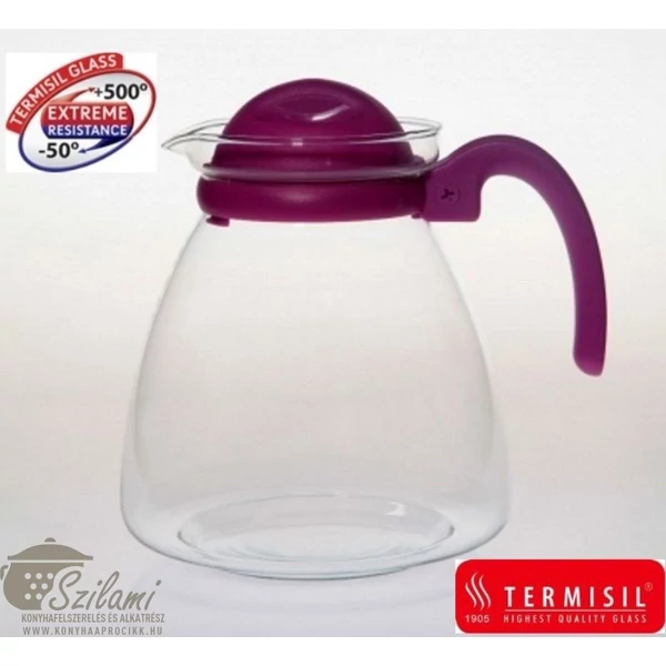 Teáskanna hőálló üveg mikrózható 2,1 liter Termisil
